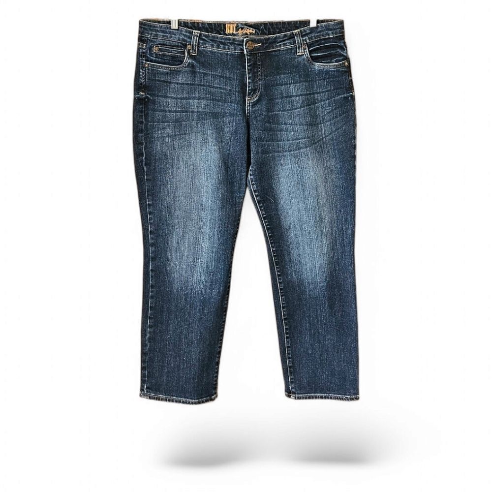 KUT FROM THE KLOTH Women's Plus Size Dark Stone Wash High Rise Jeans SIZE 18W